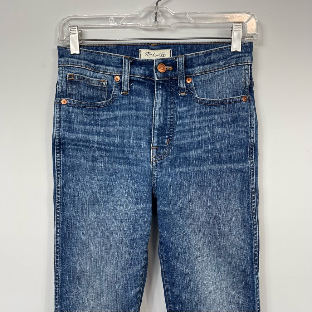 Madewell 10" High Rise Skinny Jeans Cutout Tulip Hem Edition  K5236 Size 25 - Picture 9 of 15